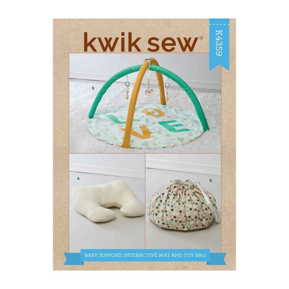 Kwik‎ Sew K4359 Baby Support Interactive Mat & Toy Bag Sewing Pattern
